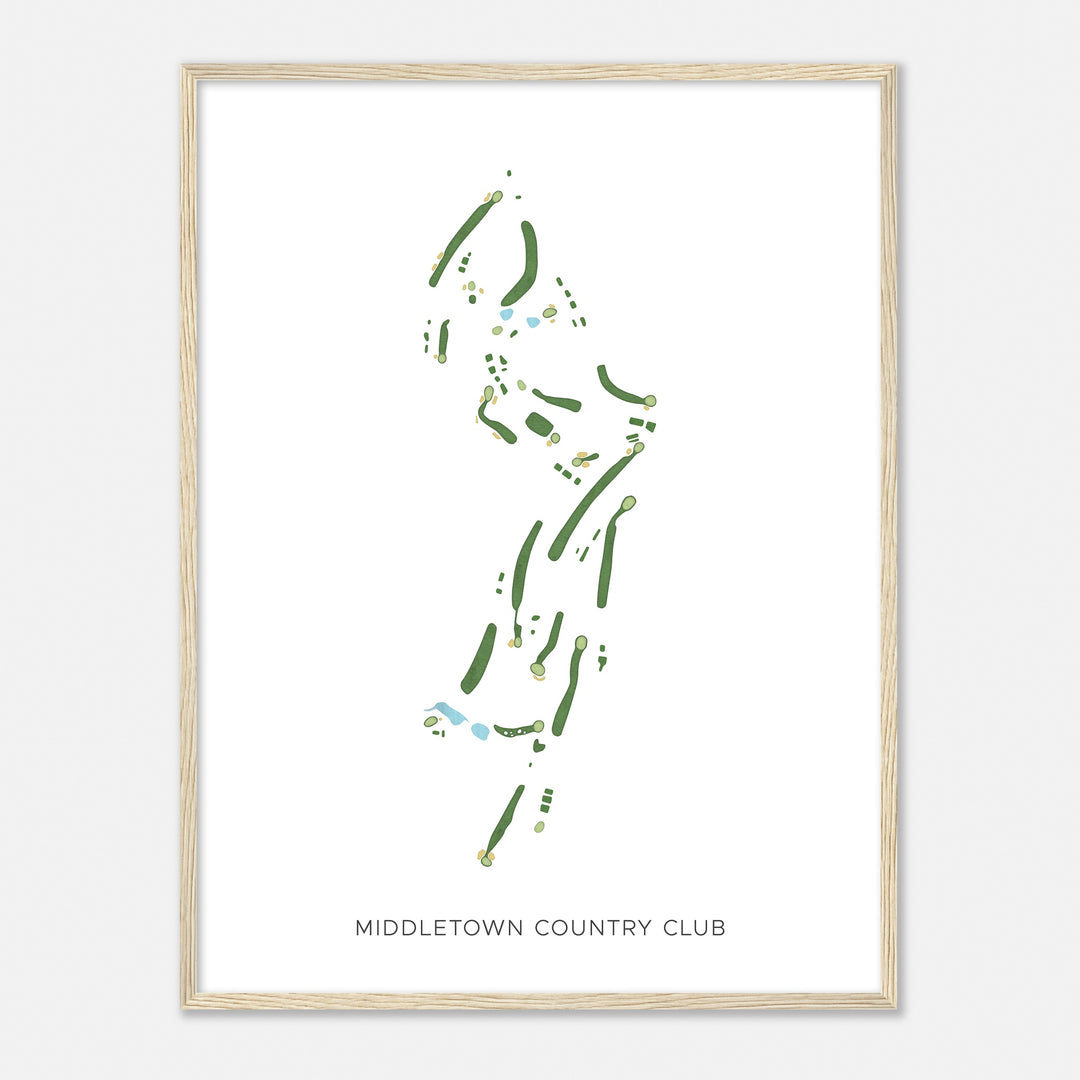 Print of Middletown Country Club Modern Map
