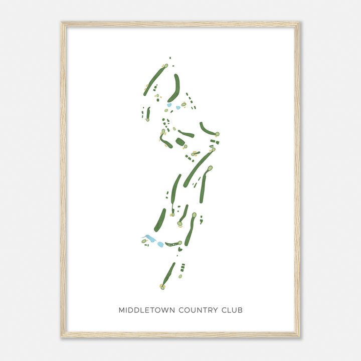 Print of Middletown Country Club Modern Map