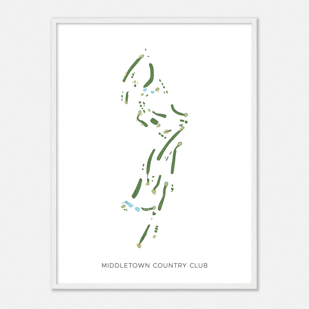 Print of Middletown Country Club Modern Map