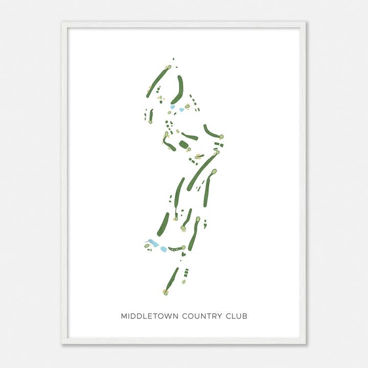 Print of Middletown Country Club Modern Map