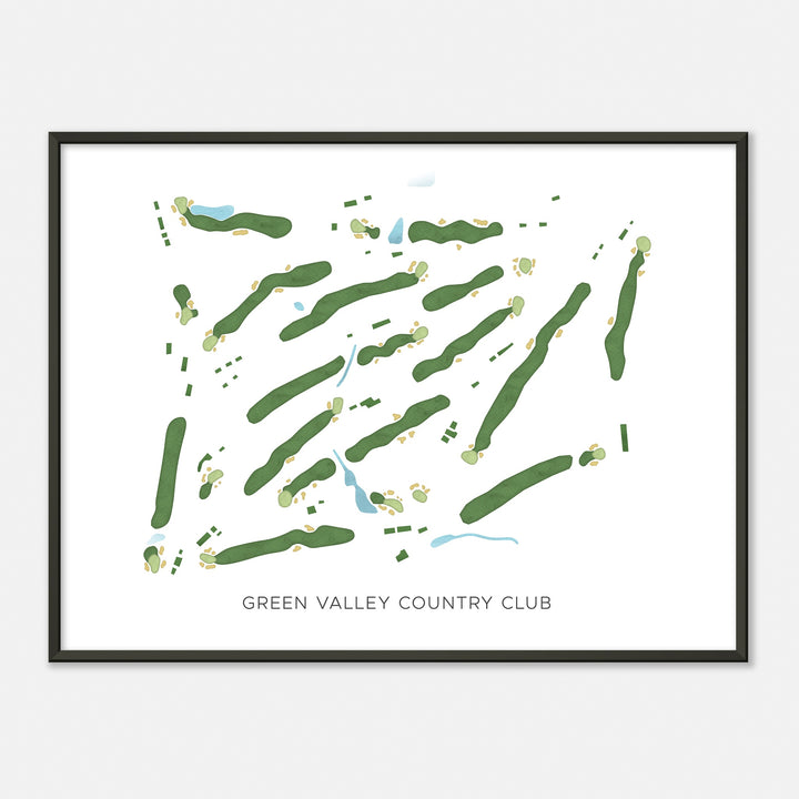 Print of Green Valley Country Club Modern Map