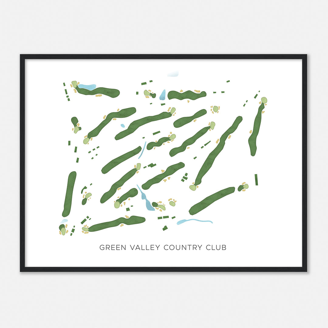 Print of Green Valley Country Club Modern Map