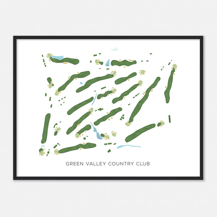 Print of Green Valley Country Club Modern Map