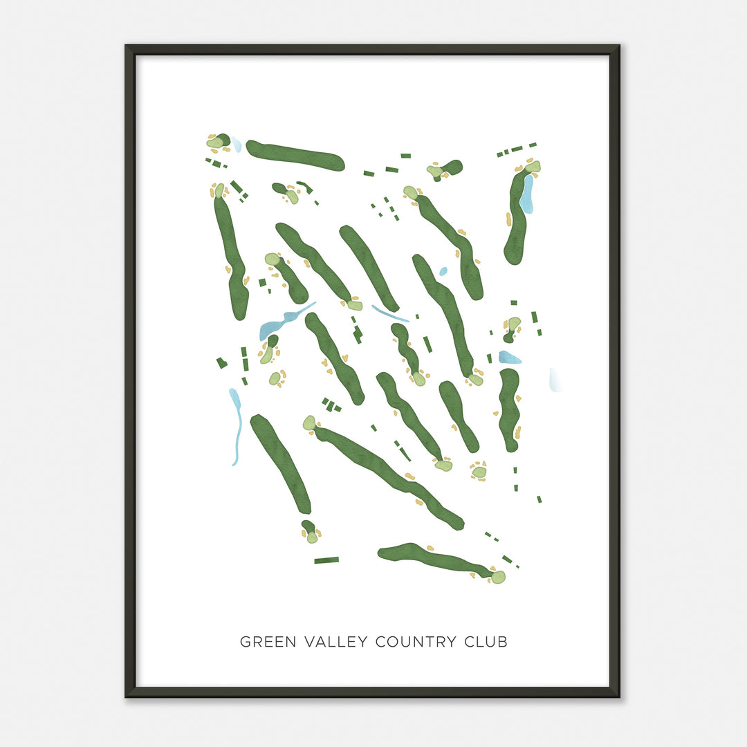 Print of Green Valley Country Club Modern Map