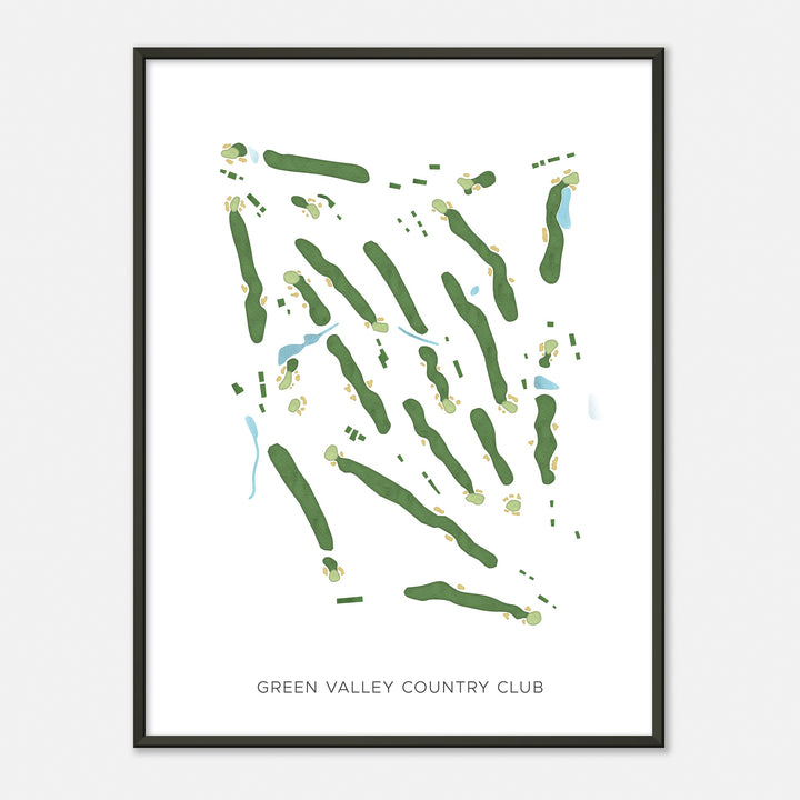 Print of Green Valley Country Club Modern Map