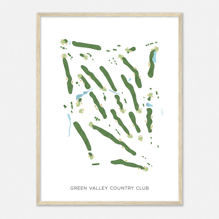 Print of Green Valley Country Club Modern Map
