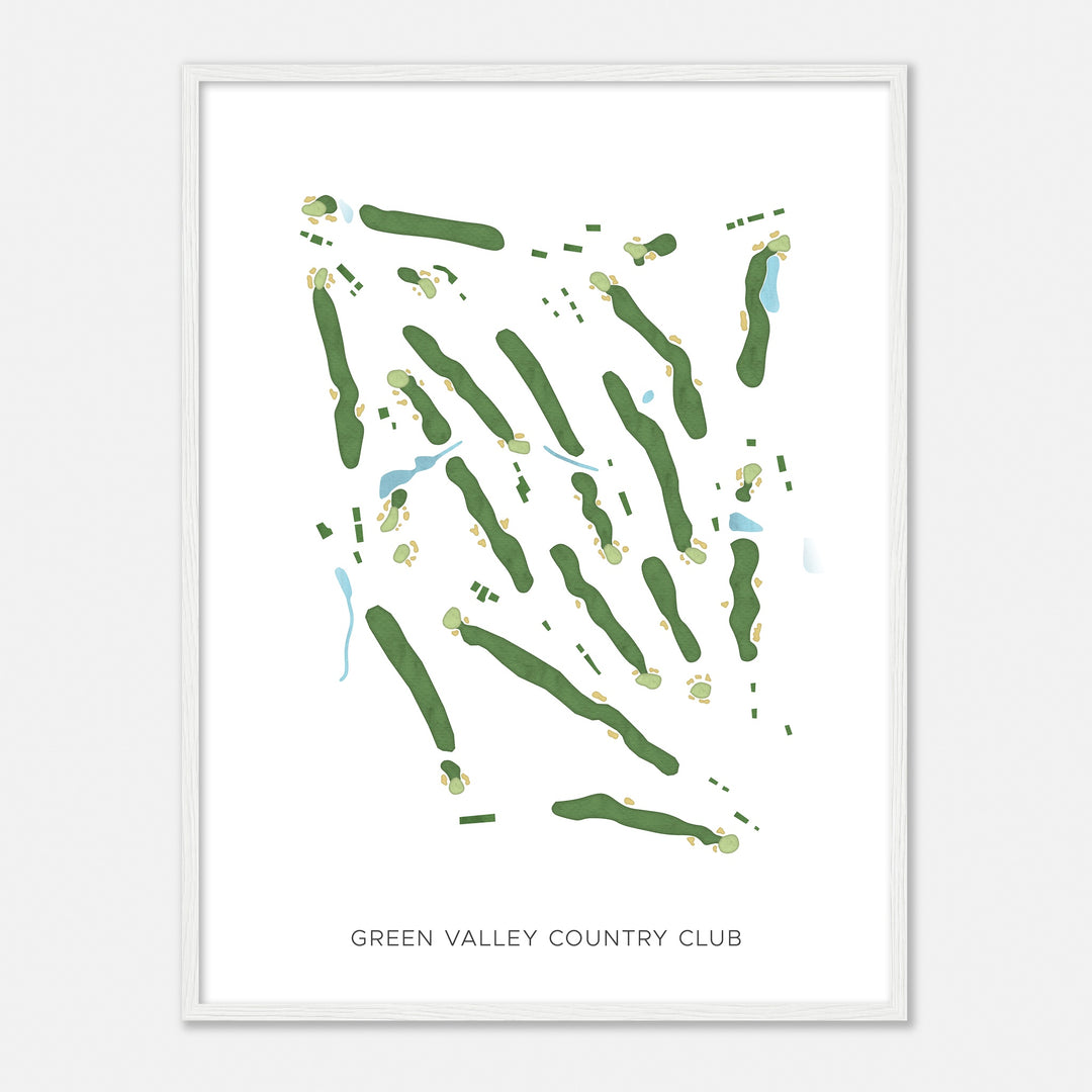 Print of Green Valley Country Club Modern Map