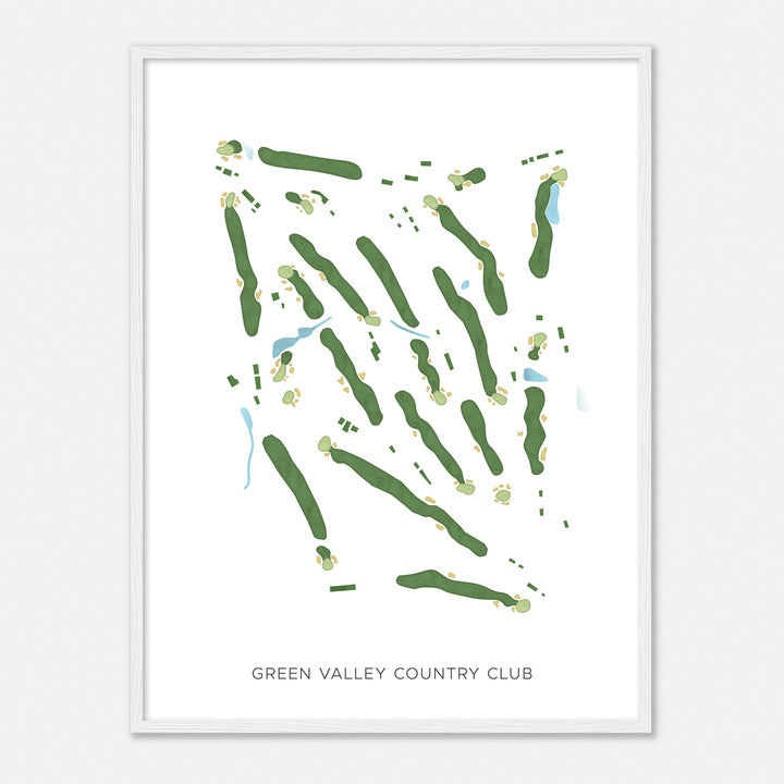 Print of Green Valley Country Club Modern Map