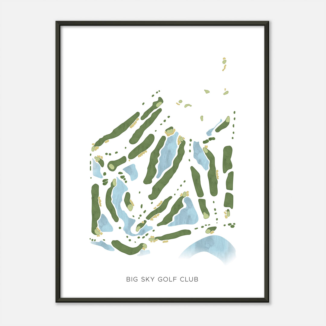 Print of Big Sky Golf Club Modern Map