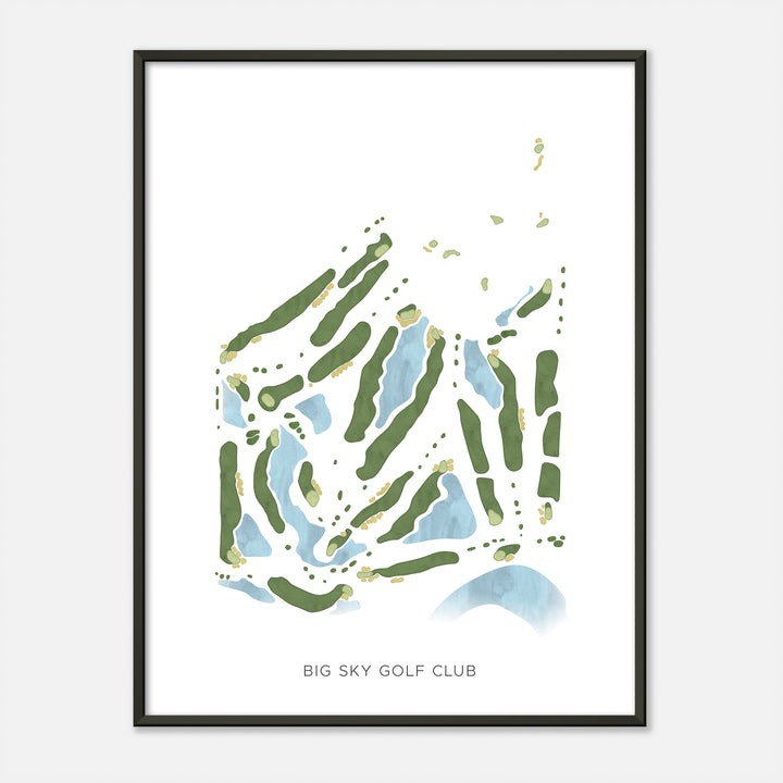 Print of Big Sky Golf Club Modern Map