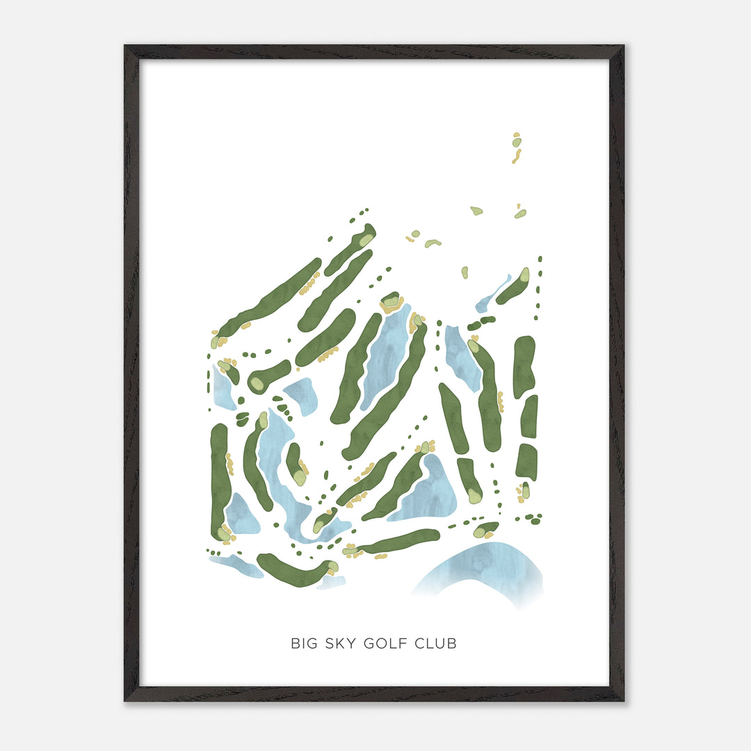 Print of Big Sky Golf Club Modern Map