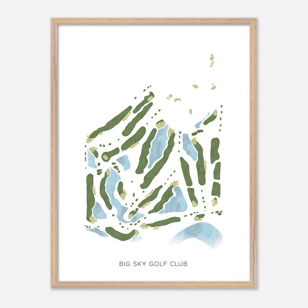 Print of Big Sky Golf Club Modern Map