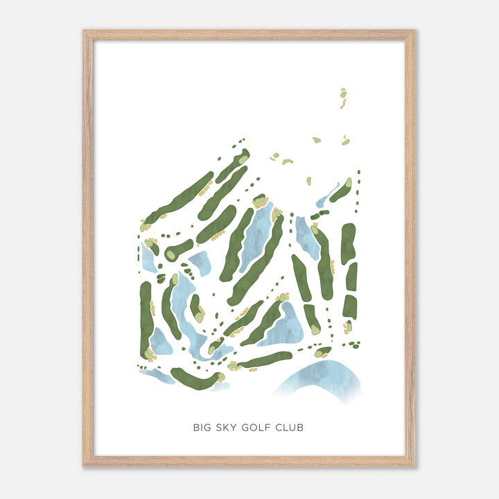 Print of Big Sky Golf Club Modern Map