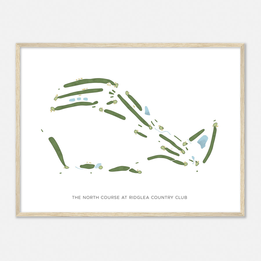Print of The North Course At Ridglea Country Club Modern Map