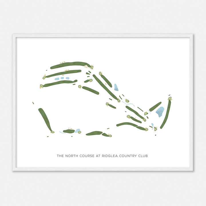 Print of The North Course At Ridglea Country Club Modern Map
