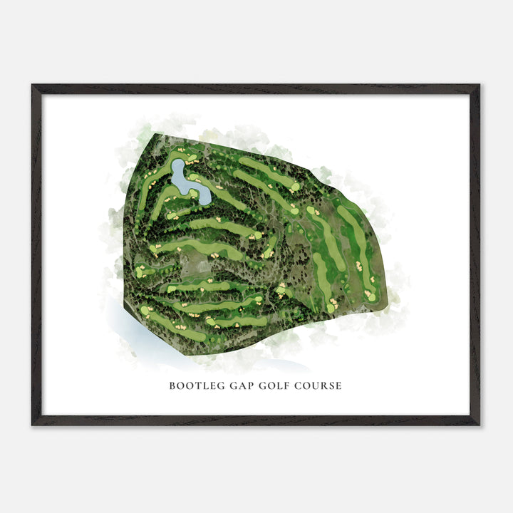 Print of Bootleg Gap Golf Course Classic Map