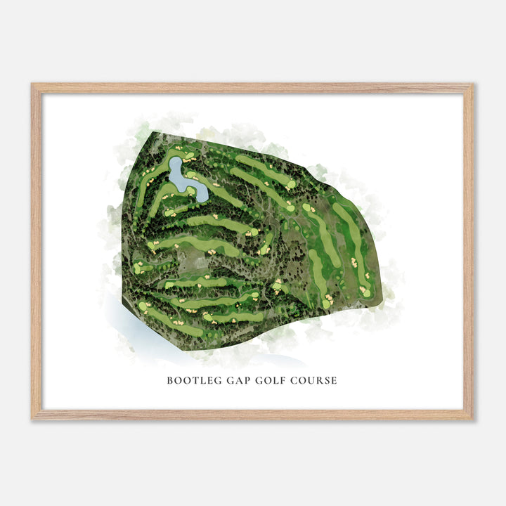 Print of Bootleg Gap Golf Course Classic Map