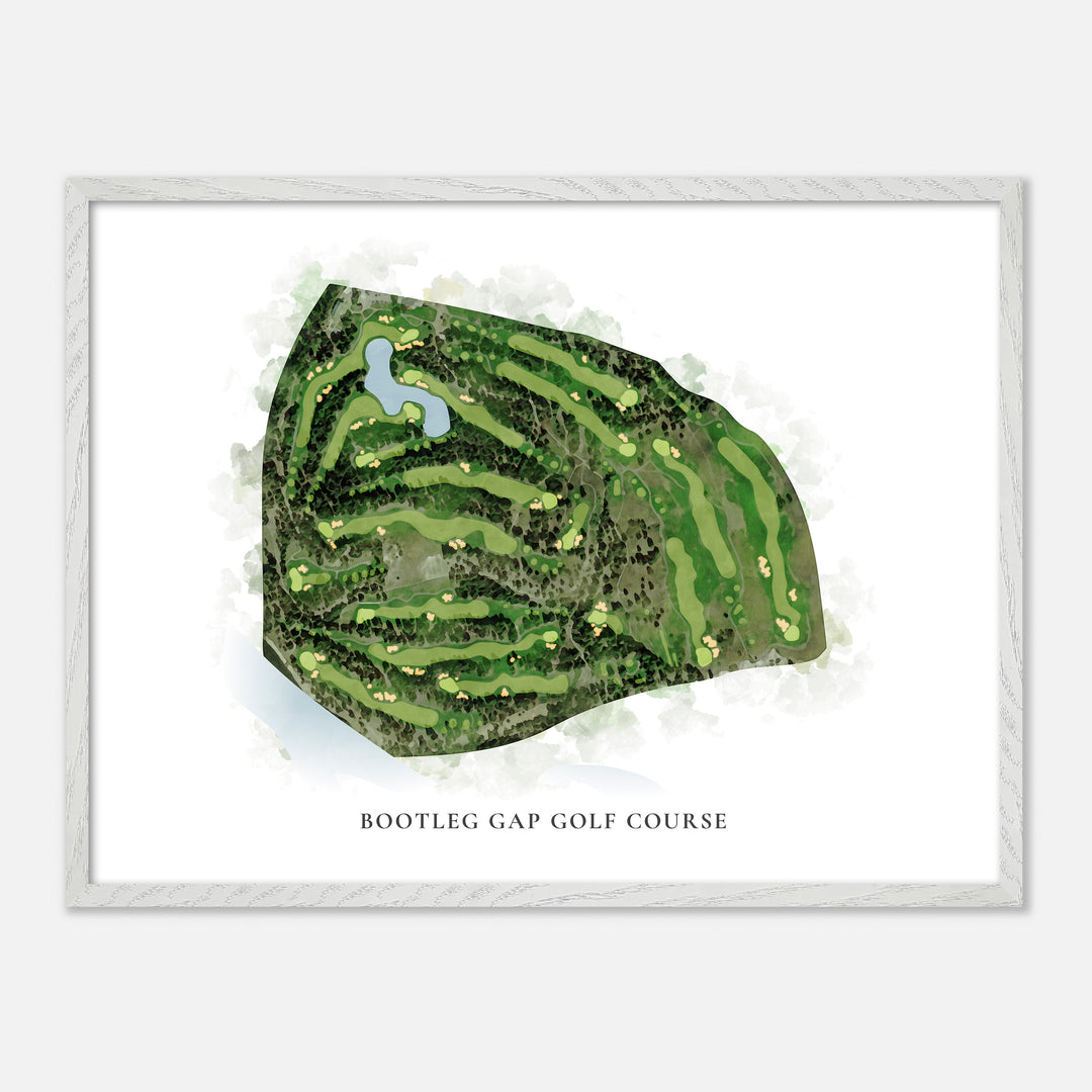 Print of Bootleg Gap Golf Course Classic Map