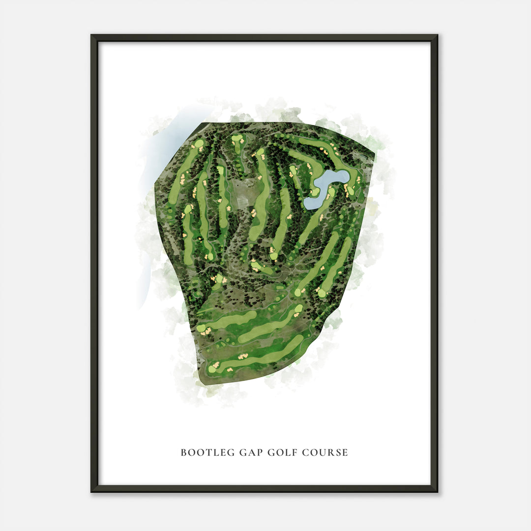 Print of Bootleg Gap Golf Course Classic Map