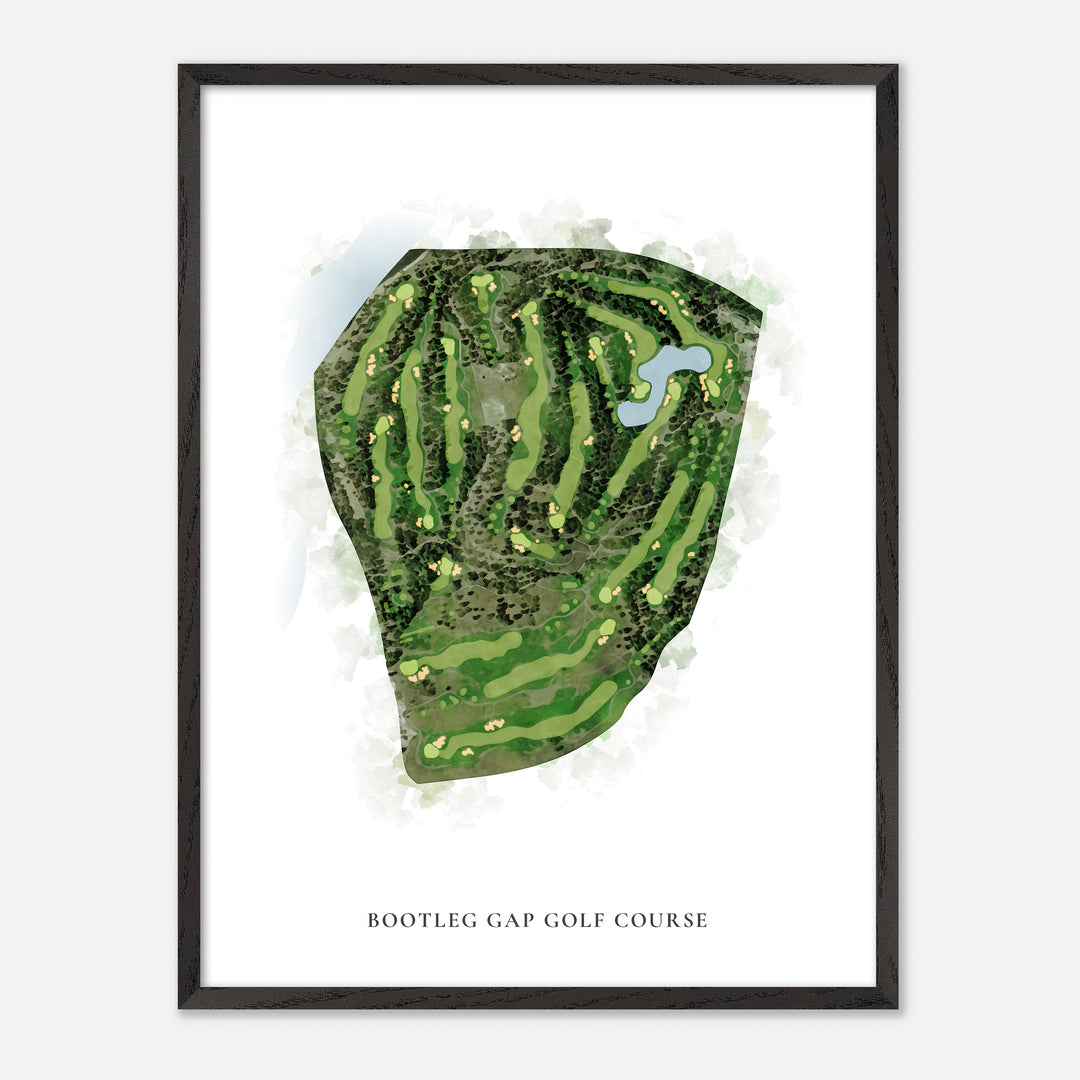 Print of Bootleg Gap Golf Course Classic Map