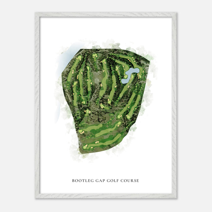 Print of Bootleg Gap Golf Course Classic Map
