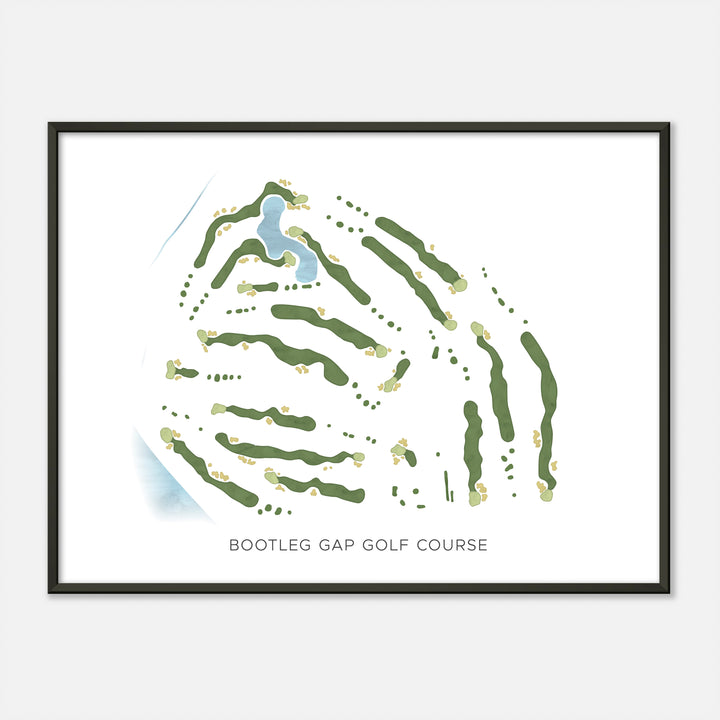 Print of Bootleg Gap Golf Course Modern Map