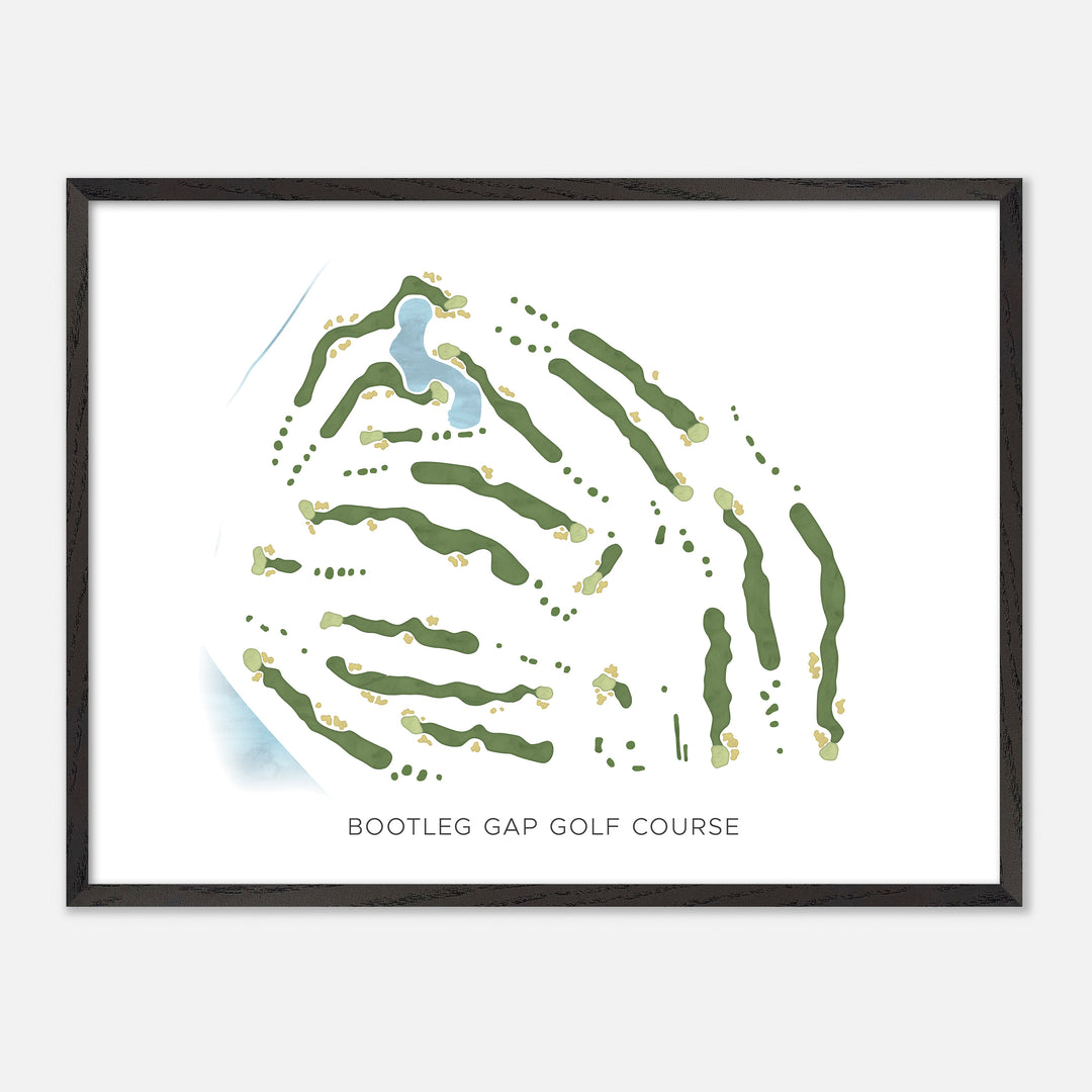 Print of Bootleg Gap Golf Course Modern Map