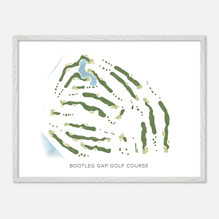 Print of Bootleg Gap Golf Course Modern Map