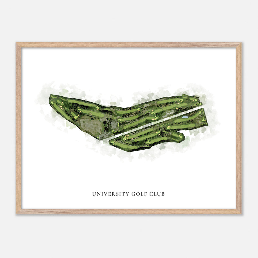 Print of University Golf Club Classic Map