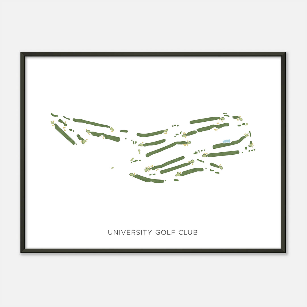 Print of University Golf Club Modern Map