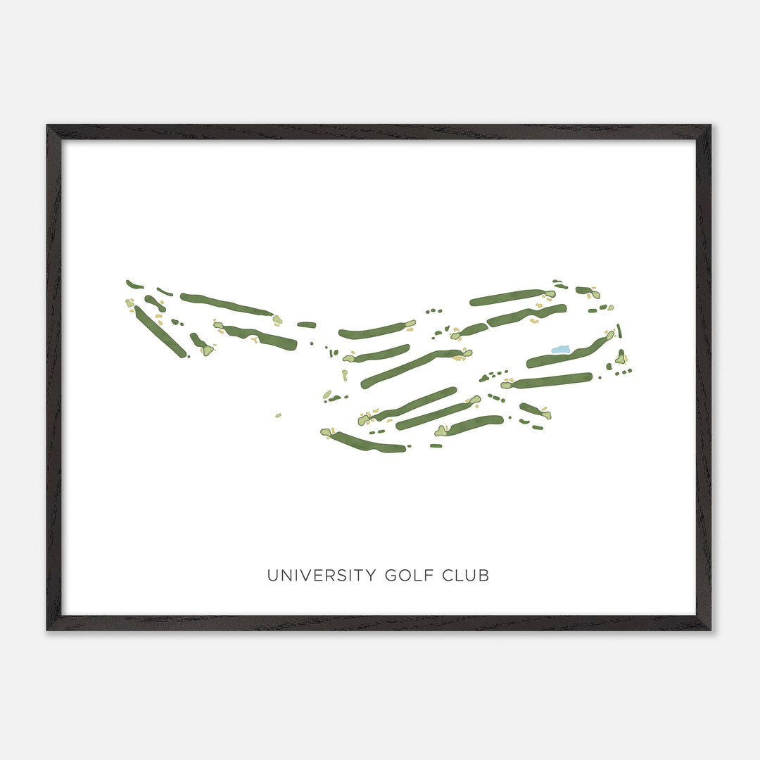 Print of University Golf Club Modern Map