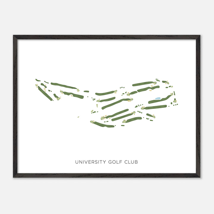 Print of University Golf Club Modern Map