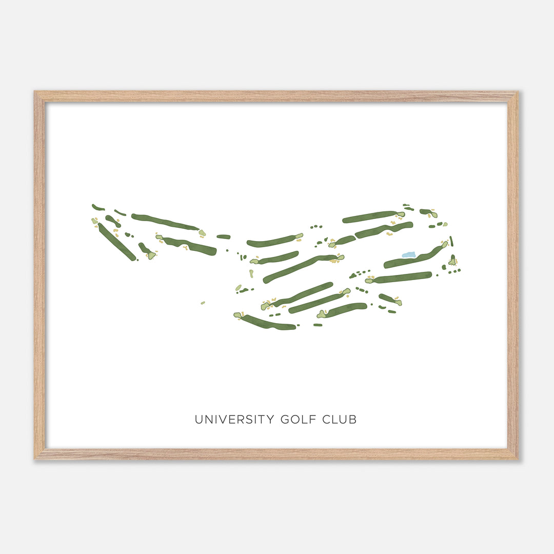 Print of University Golf Club Modern Map