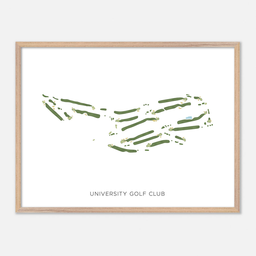 Print of University Golf Club Modern Map