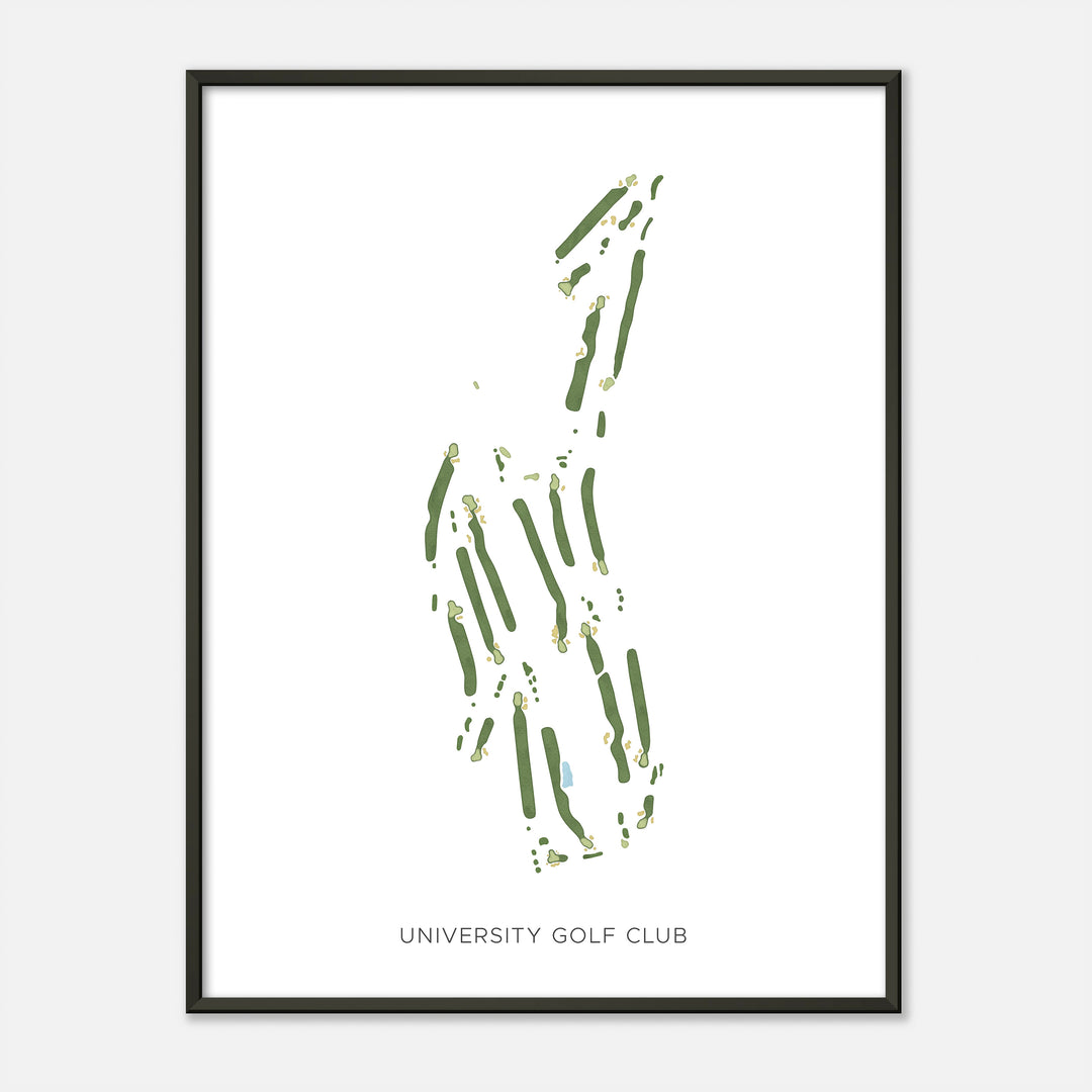 Print of University Golf Club Modern Map