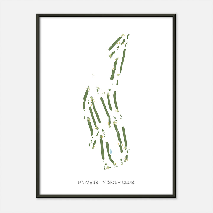 Print of University Golf Club Modern Map