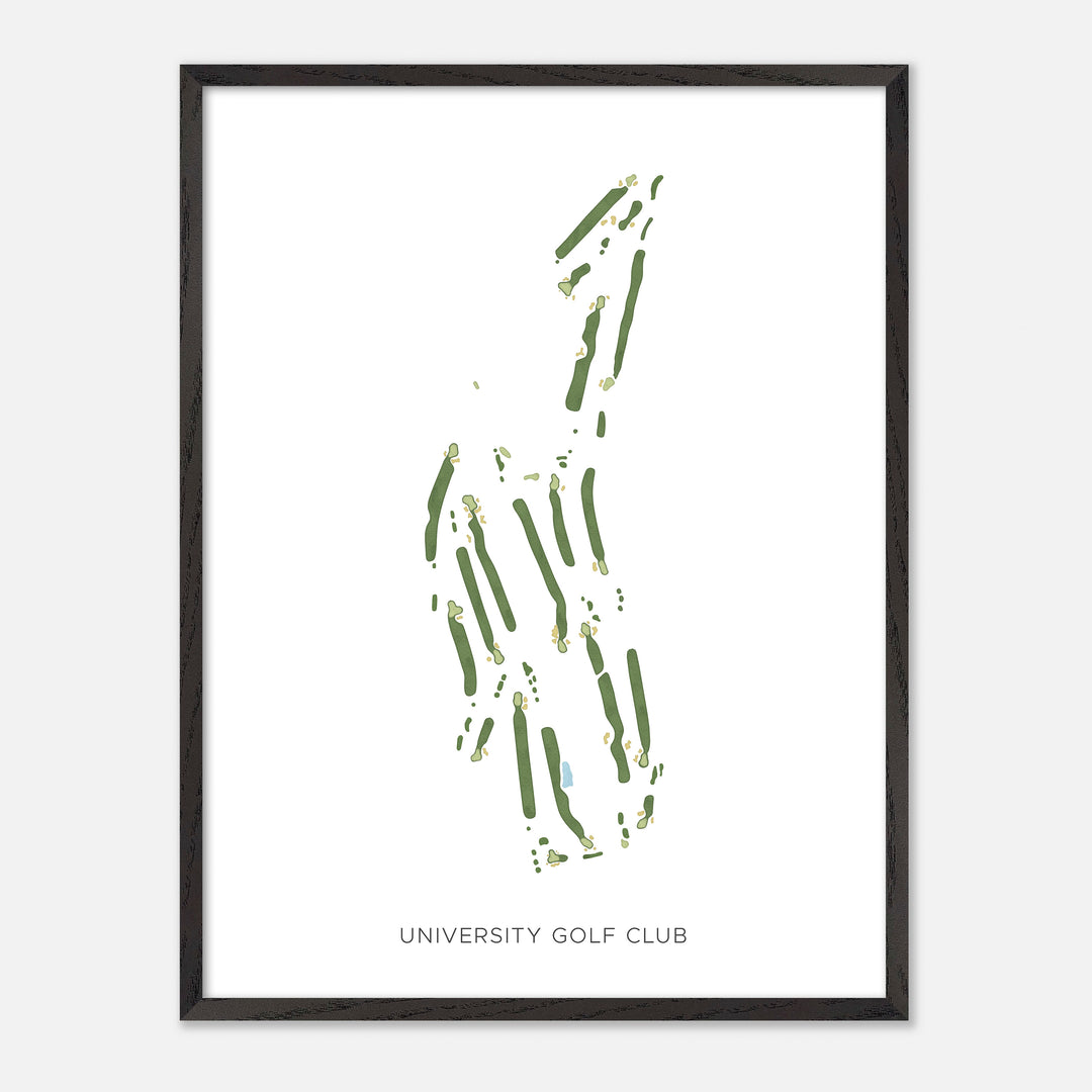 Print of University Golf Club Modern Map