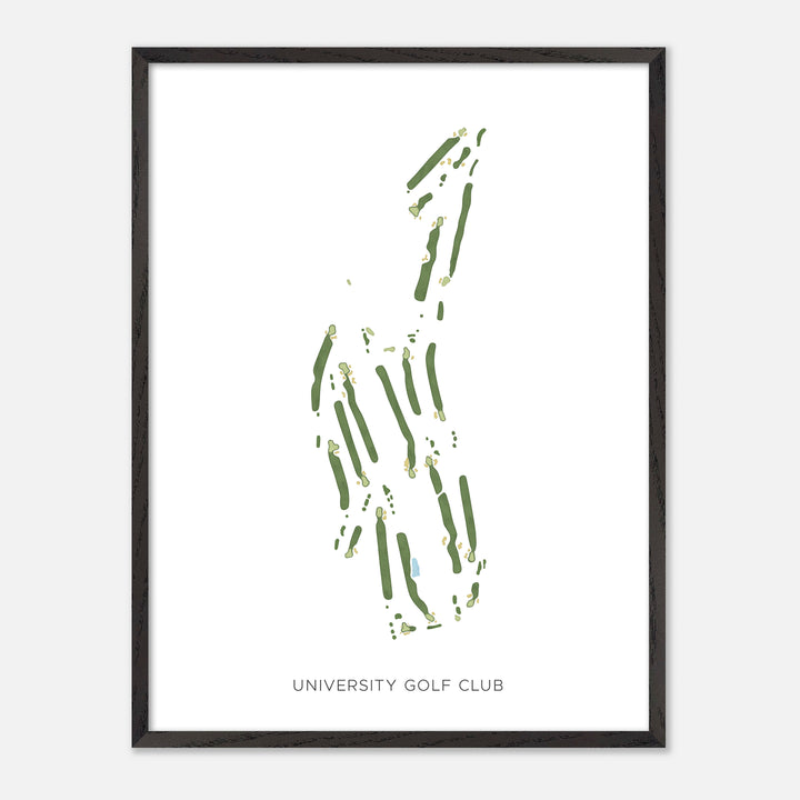 Print of University Golf Club Modern Map