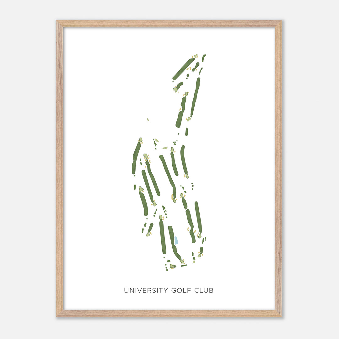 Print of University Golf Club Modern Map