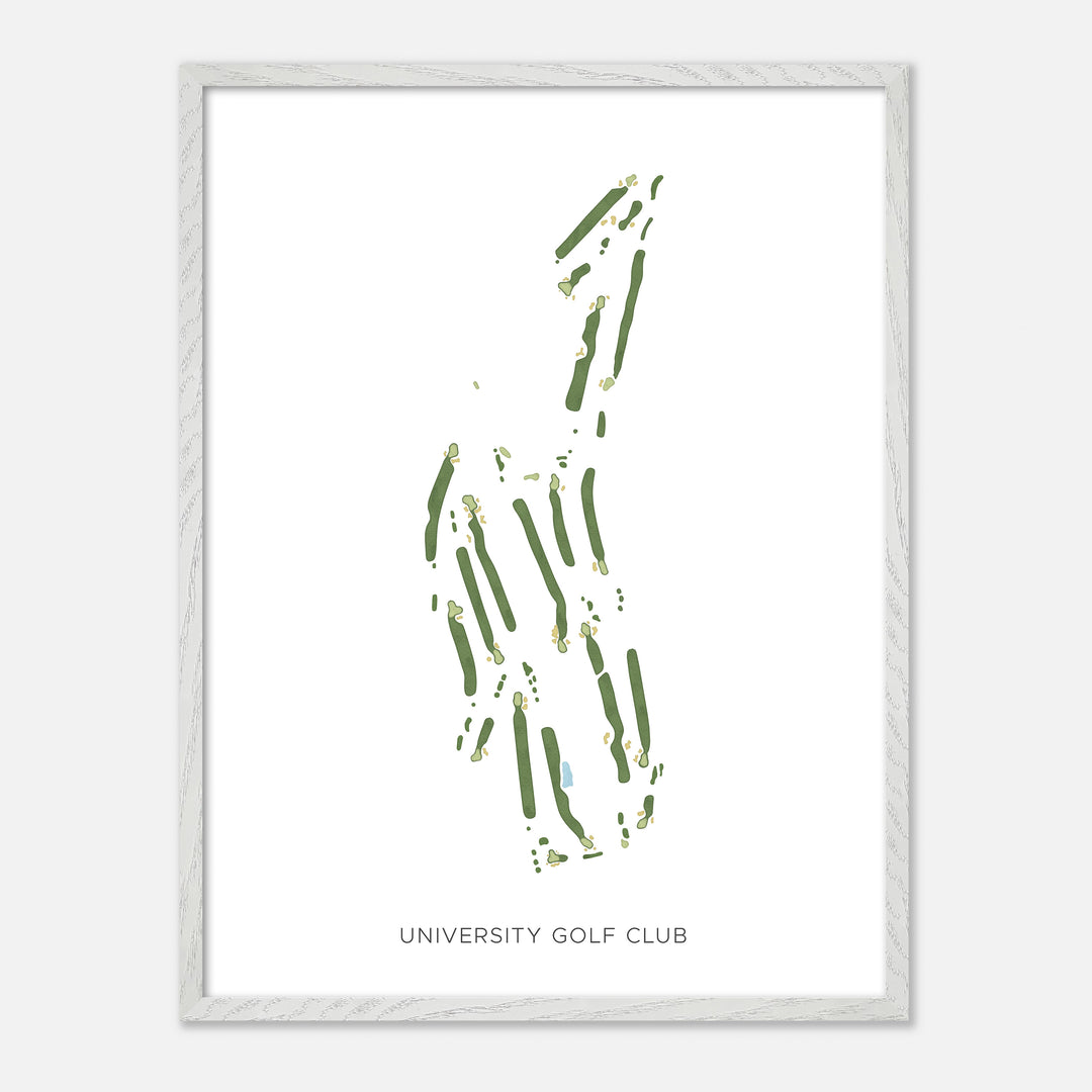 Print of University Golf Club Modern Map