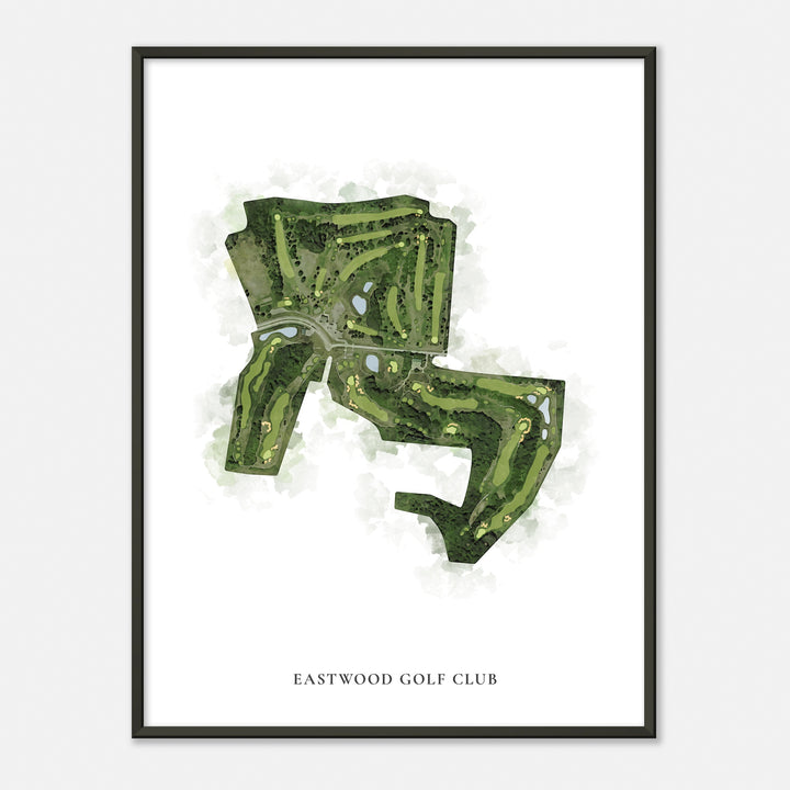 Print of Eastwood Golf Club Classic Map