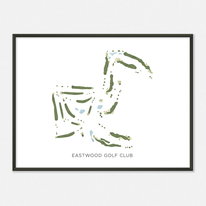 Print of Eastwood Golf Club Modern Map