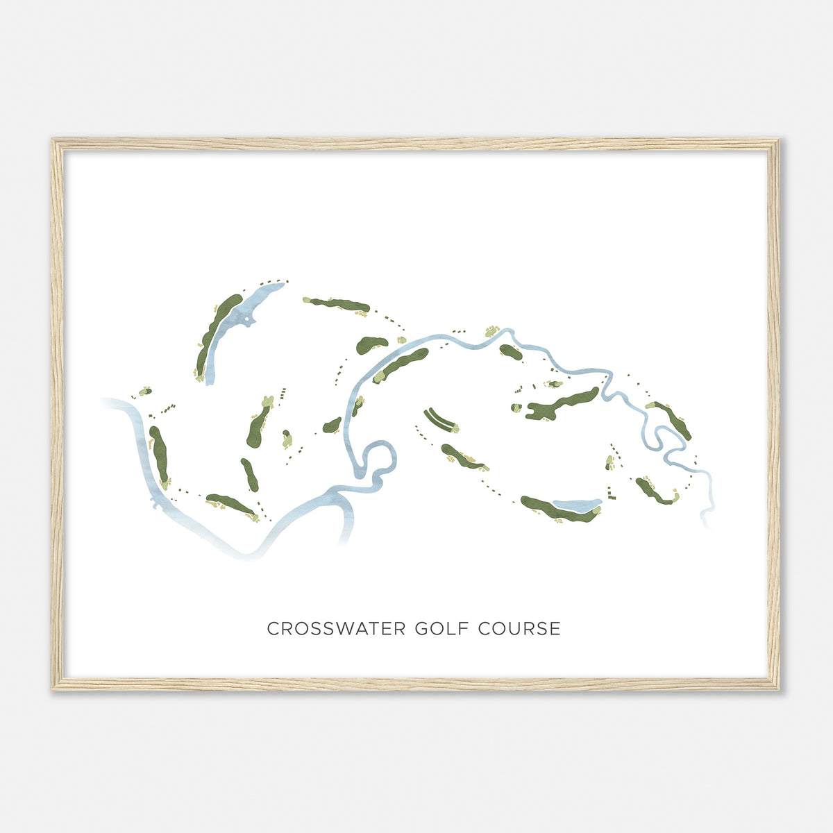 Print of Crosswater Golf Course Modern Map