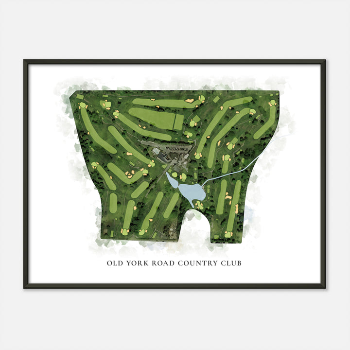 Print of Old York Road Country Club Classic Map