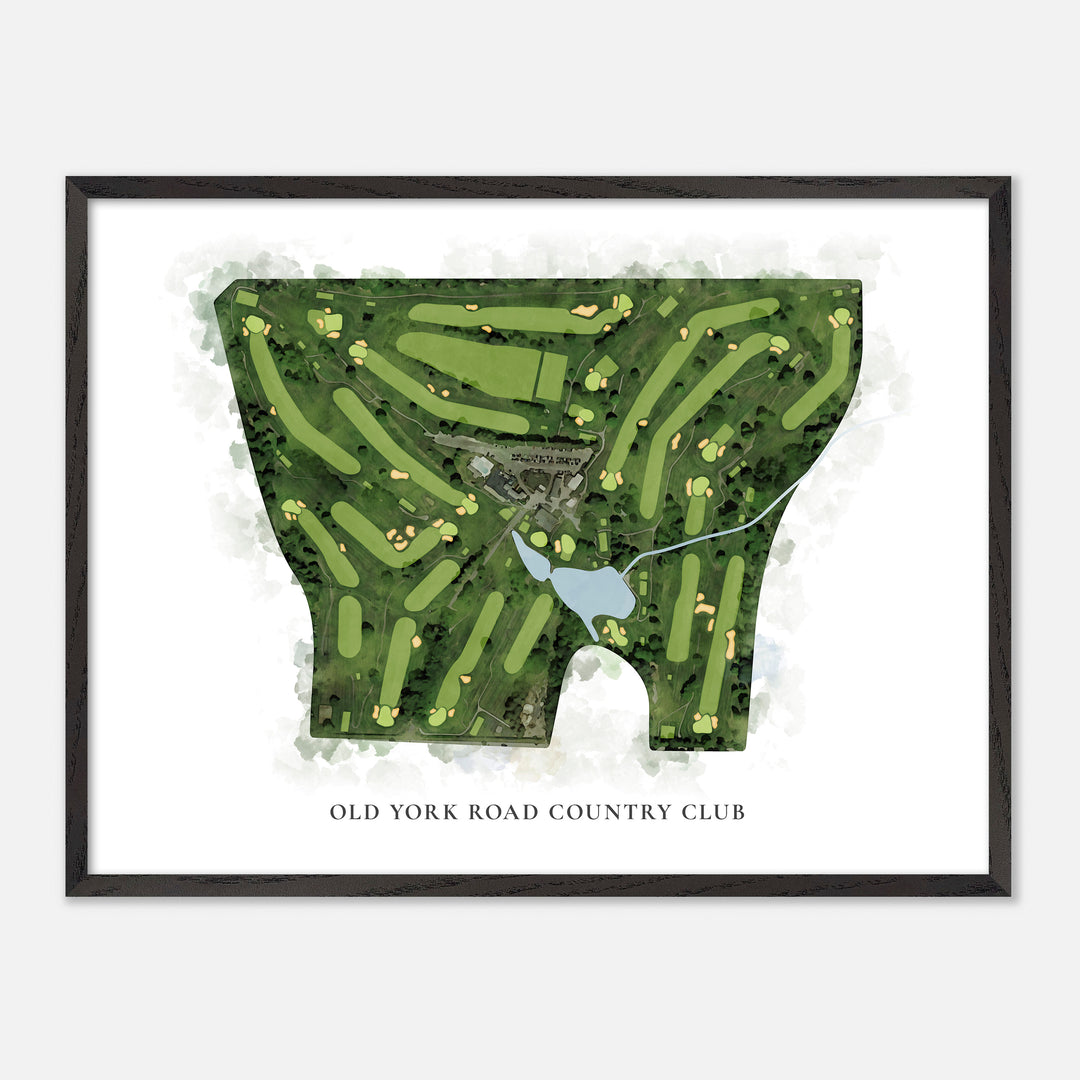 Print of Old York Road Country Club Classic Map