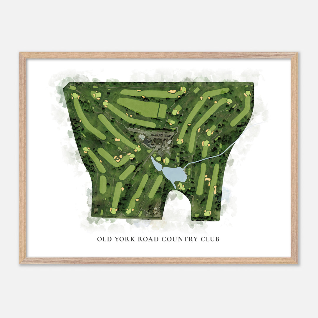 Print of Old York Road Country Club Classic Map
