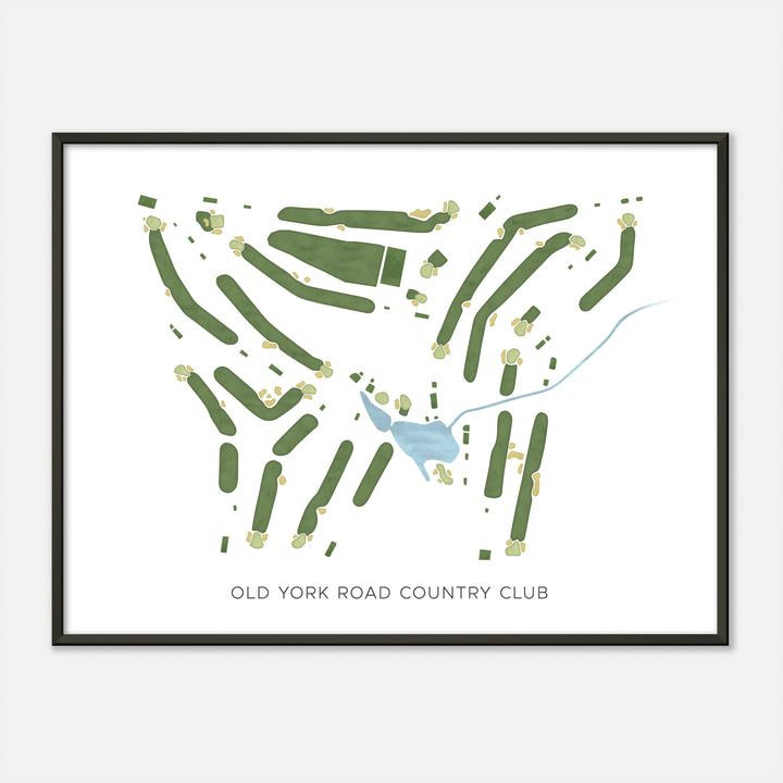 Print of Old York Road Country Club Modern Map