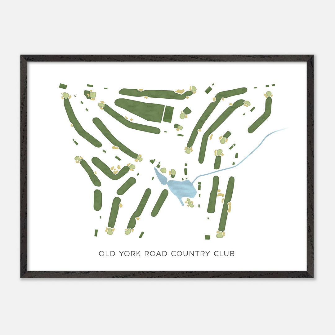 Print of Old York Road Country Club Modern Map