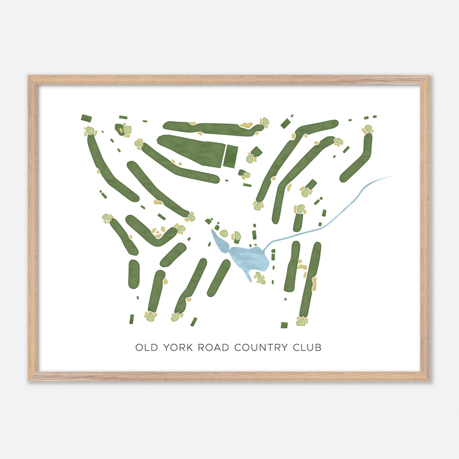 Print of Old York Road Country Club Modern Map