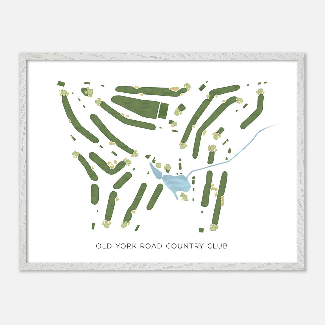 Print of Old York Road Country Club Modern Map